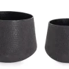 Bizzotto Vasi E Coprivasi>SET2 P.VASO KENAR TO NERO BASSO
