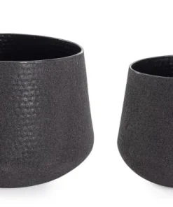 Bizzotto Vasi E Coprivasi>SET2 P.VASO KENAR TO NERO BASSO