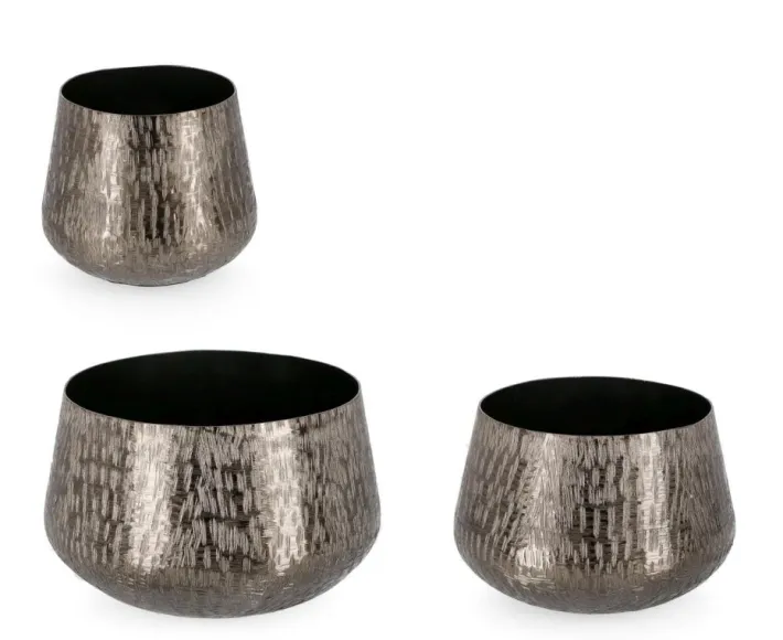 Bizzotto Coprivasi>SET3 P.VASO LATHE TO ANTRACITE