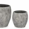 Bizzotto Vasi E Coprivasi>SET3 P.VASO MEILI BOMBATO GRIGIO