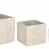 Bizzotto Vasi E Coprivasi>SET3 P.VASO MEILI QUADRATO BASSO BEIGE