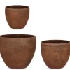 Bizzotto Vasi E Coprivasi>SET3 P.VASO MEILI TONDO ALTO RUSTY