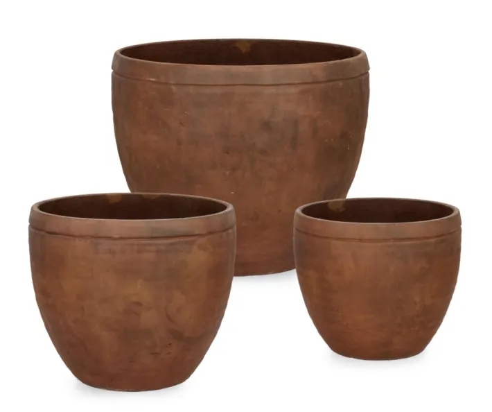 Bizzotto Vasi E Coprivasi>SET3 P.VASO MEILI TONDO ALTO RUSTY