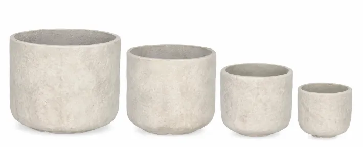 Bizzotto Vasi E Coprivasi>SET4 P.VASO MEILI TONDO BEIGE