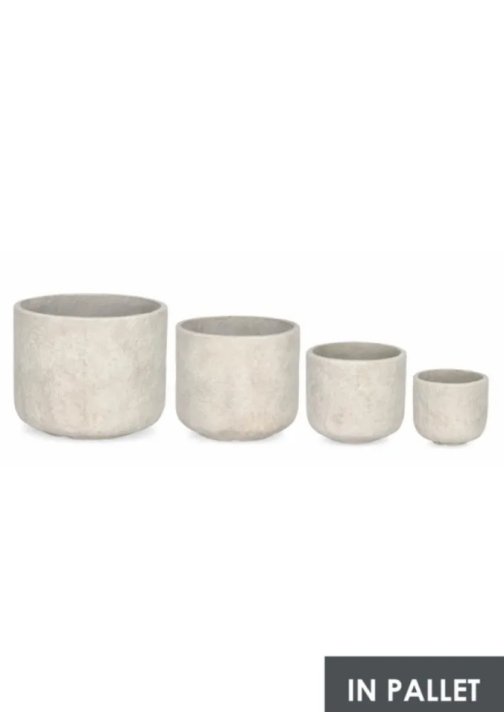 Bizzotto Vasi E Coprivasi>SET4 P.VASO MEILI TONDO BEIGE