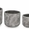 Bizzotto Vasi E Coprivasi>SET4 P.VASO MEILI TONDO GRIGIO