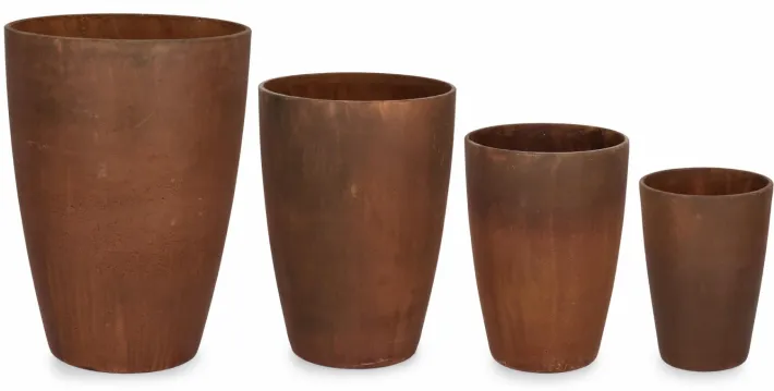 Bizzotto Vasi E Coprivasi>SET4 P.VASO MEILI TONDO RUSTY