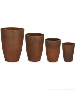 Bizzotto Vasi E Coprivasi>SET4 P.VASO MEILI TONDO RUSTY