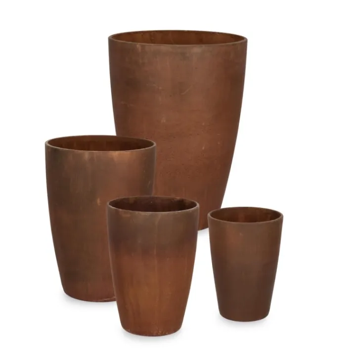 Bizzotto Vasi E Coprivasi>SET4 P.VASO MEILI TONDO RUSTY