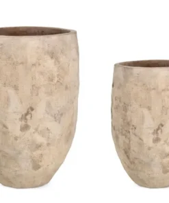 Bizzotto Vasi E Coprivasi>SET2 P.VASO MINH ALTO TERRACOTTA BRUNITA