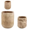 Bizzotto Vasi E Coprivasi>SET3 P.VASO MINH ALTO TERRACOTTA BRUNITA