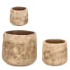 Bizzotto Vasi E Coprivasi>SET3 P.VASO MINH BASSO TERRACOTTA BRUNIT