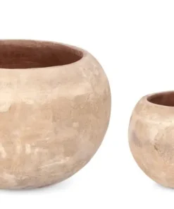 Bizzotto Vasi E Coprivasi>SET2 P.VASO MINH BOMB TERRACOTTA MARRONE