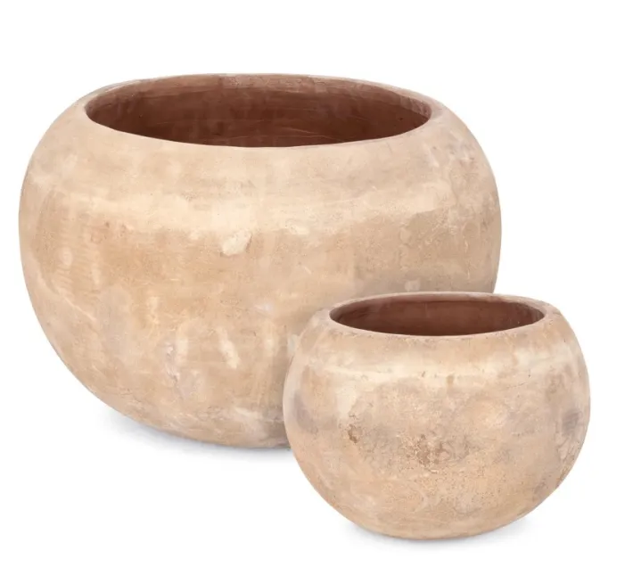 Bizzotto Vasi E Coprivasi>SET2 P.VASO MINH BOMB TERRACOTTA MARRONE