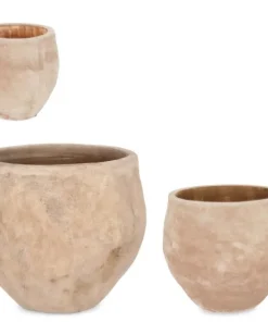 Bizzotto Vasi E Coprivasi>SET3 P.VASO MINH BOMB TERRACOTTA BRUNITA