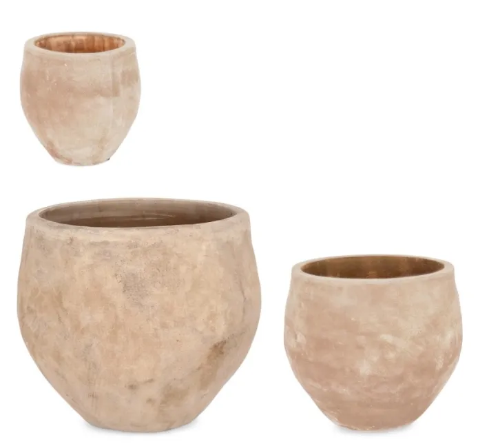 Bizzotto Vasi E Coprivasi>SET3 P.VASO MINH BOMB TERRACOTTA BRUNITA