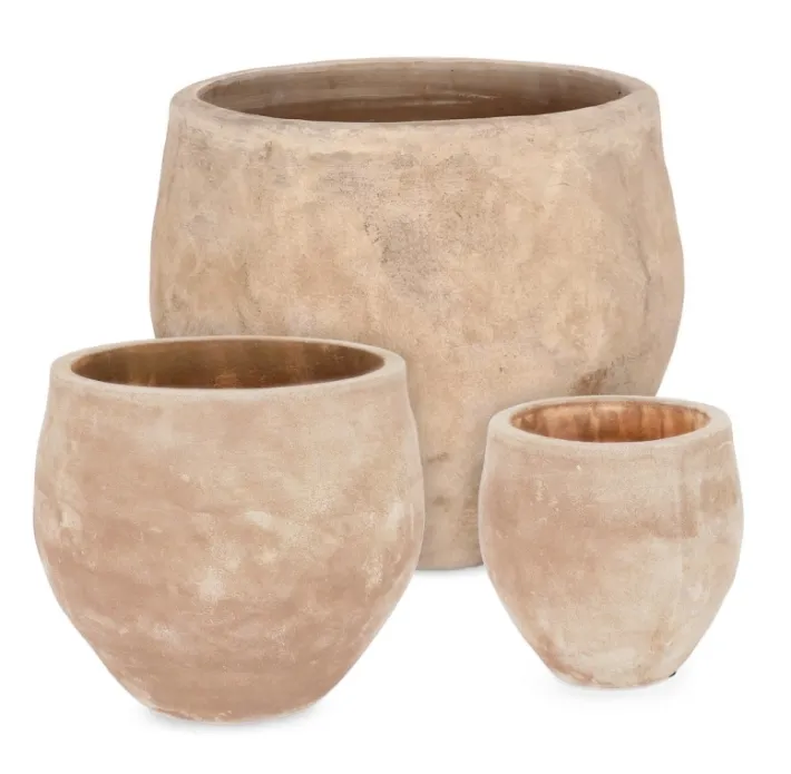 Bizzotto Vasi E Coprivasi>SET3 P.VASO MINH BOMB TERRACOTTA BRUNITA