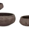 Bizzotto Vasi E Coprivasi>SET3 P.VASO MINH CIOTOLA TERRACOTTA SCUR