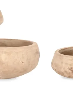 Bizzotto Vasi E Coprivasi>SET3 P.VASO MINH CIOTOLA TERRACOT BRUNIT