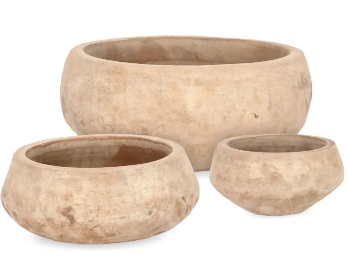 Bizzotto Vasi E Coprivasi>SET3 P.VASO MINH CIOTOLA TERRACOT BRUNIT