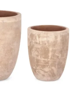 Bizzotto Vasi E Coprivasi>SET3 P.VASO MINH SVAS TERRACOTTA MARRONE