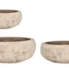 Bizzotto Vasi E Coprivasi>SET3 P.VASO MINH TOND TERRACOTTA BRUNITA
