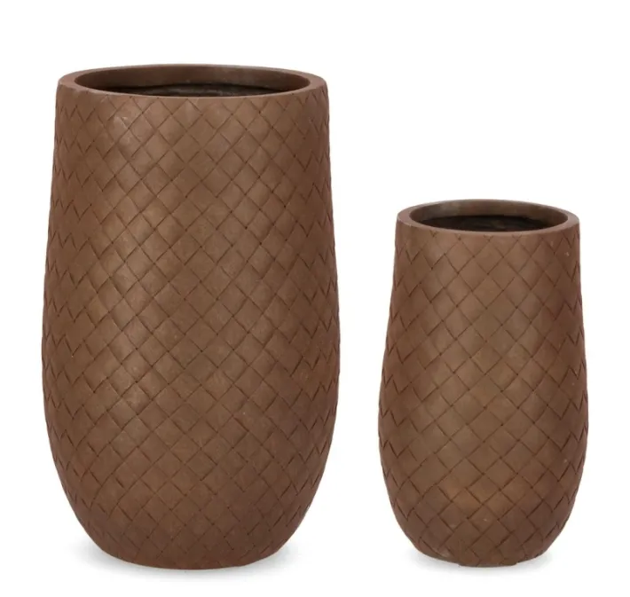 Bizzotto Vasi E Coprivasi>SET2 P.VASO RHOMBUS BOMB ALTO RUSTY