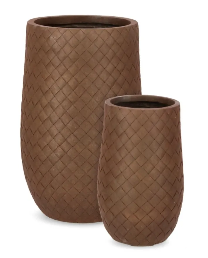 Bizzotto Vasi E Coprivasi>SET2 P.VASO RHOMBUS BOMB ALTO RUSTY