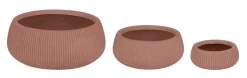 Bizzotto Vasi E Coprivasi>SET3 P.VASO RIBBED BOMB TERRACOTTA BASSO