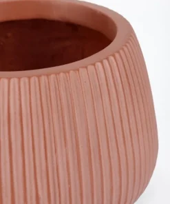 Bizzotto Vasi E Coprivasi>SET3 P.VASO RIBBED BOMB TERRACOTTA ALTO