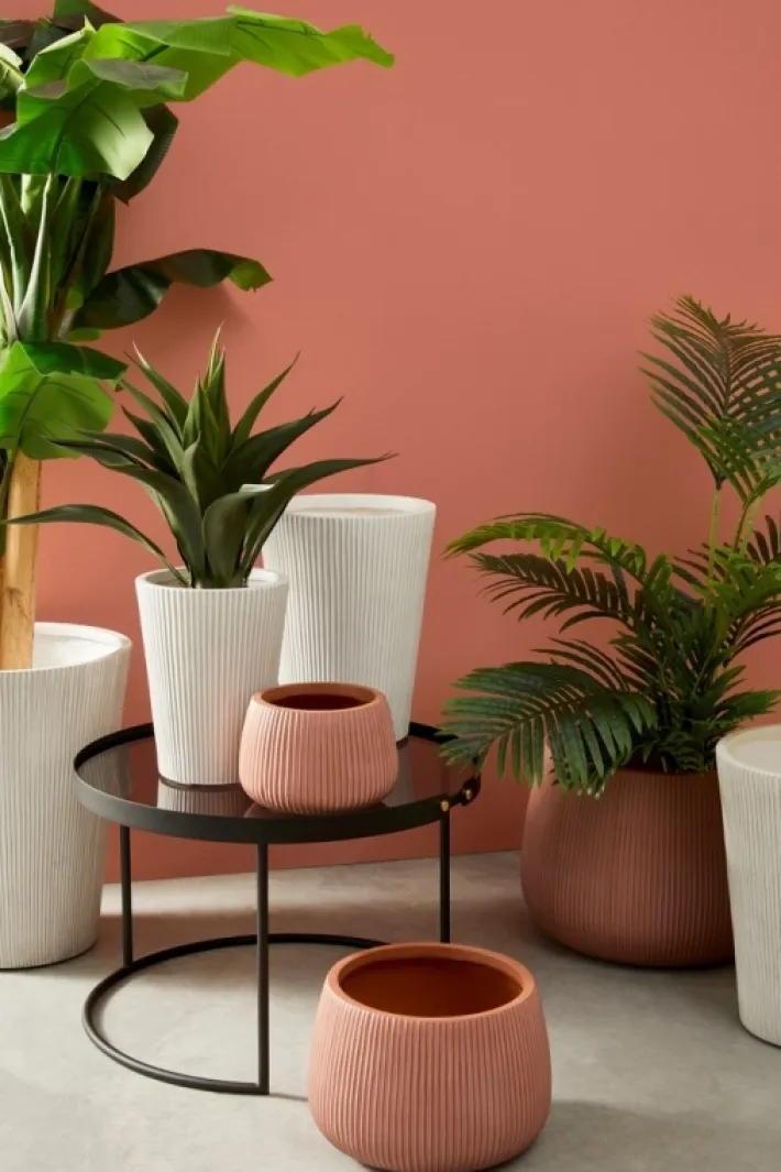 Bizzotto Vasi E Coprivasi>SET3 P.VASO RIBBED BOMB TERRACOTTA ALTO