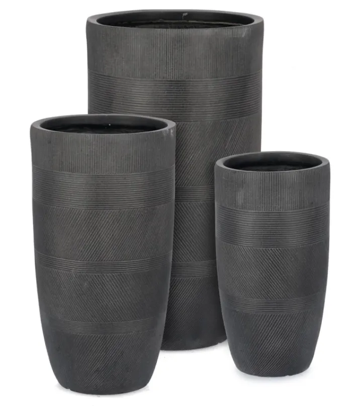 Bizzotto Vasi E Coprivasi>SET3 P.VASO RIGO TO ANTRACITE ALTO