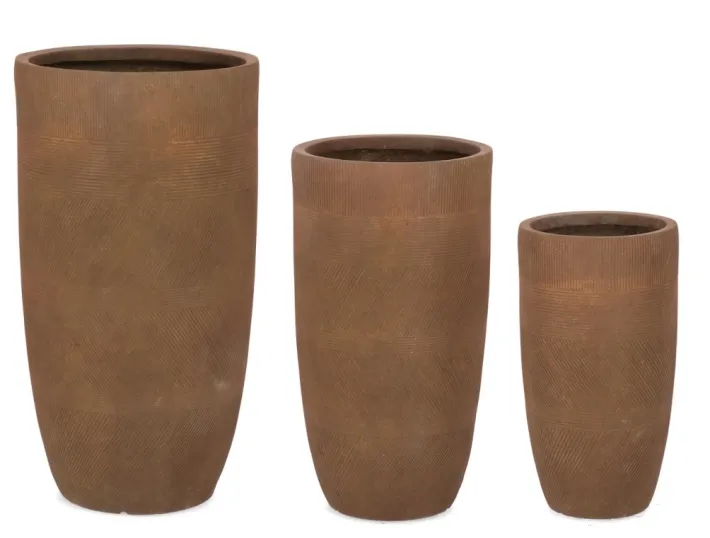 Bizzotto Vasi E Coprivasi>SET3 P.VASO RIGO TO RUSTY ALTO