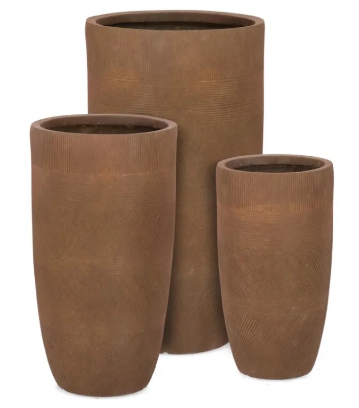 Bizzotto Vasi E Coprivasi>SET3 P.VASO RIGO TO RUSTY ALTO