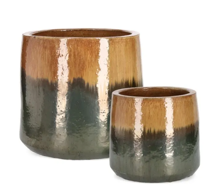 Bizzotto Vasi E Coprivasi>SET2 P.VASO THRAN ALTO MELANGE OCRA