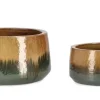 Bizzotto Vasi E Coprivasi>SET2 P.VASO THRAN BASSO MELANGE OCRA