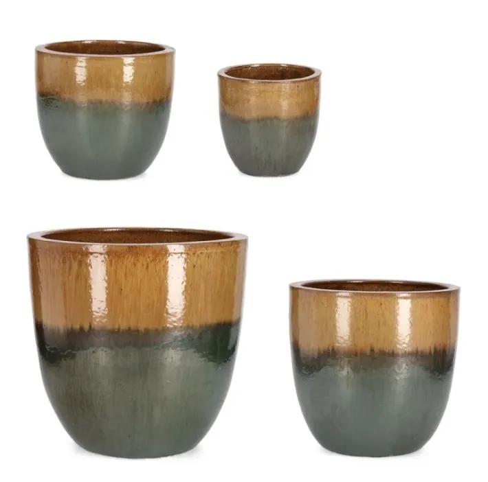 Bizzotto Vasi E Coprivasi>SET3 P.VASO THRAN MELANGE OCRA