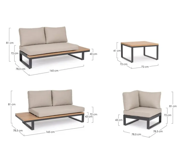 Bizzotto Salotti Completi>SET SALOTTO ANG. C-C ZELMAR ANTR. YK13