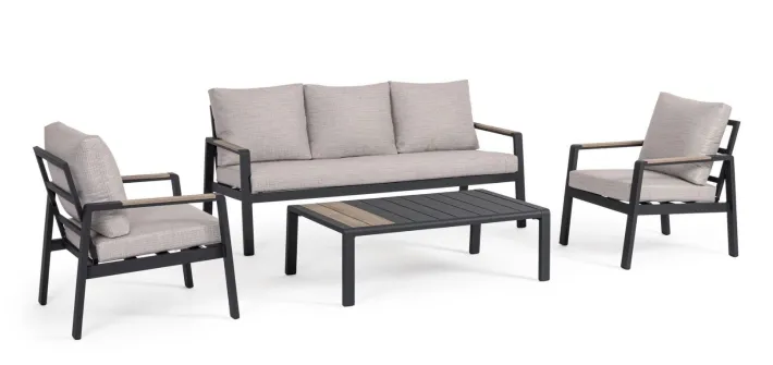 Bizzotto Salotti Completi>SET4 SALOTTO C-C ELNA ANTRACITE LH32
