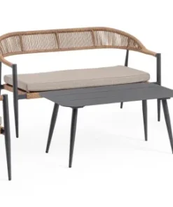 Bizzotto Salotti Completi>SET4 SALOTTO C-C JANDIA ANTRACIT/NATURAL