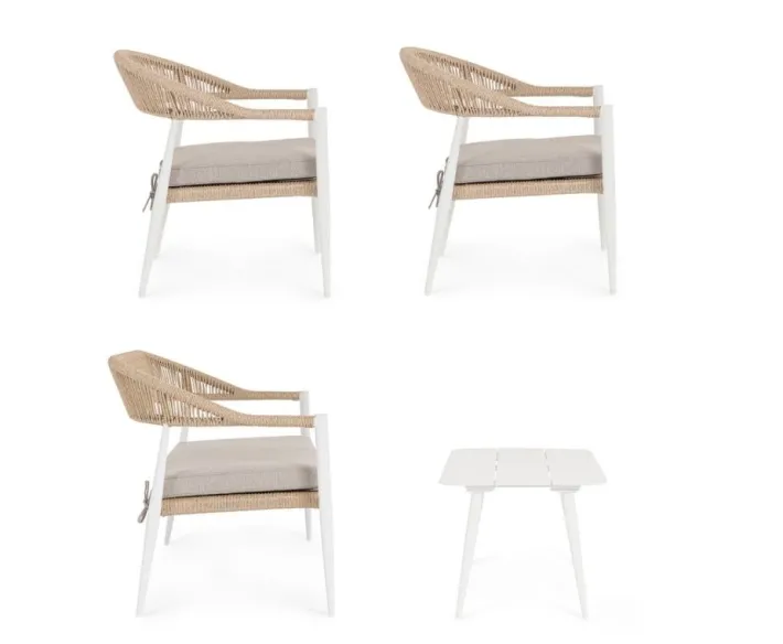 Bizzotto Salotti Completi>SET4 SALOTTO C-C JANDIA BIANCO/BEIGE