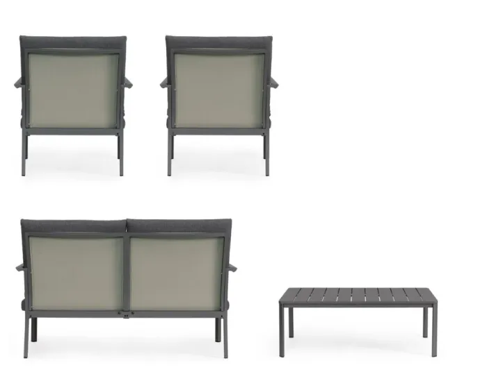 Bizzotto Salotti Completi>SET4 SALOTTO C-C KONNOR ANTRACITE CX23