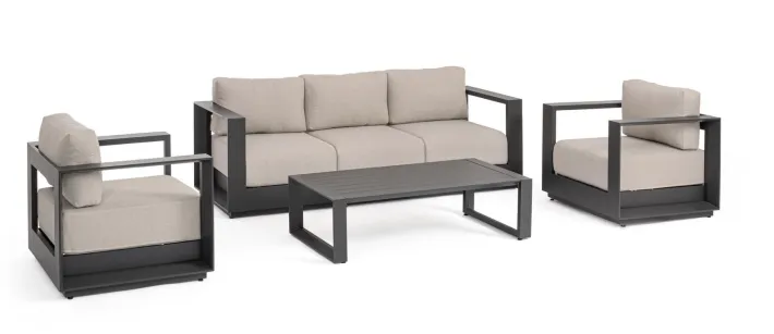 Bizzotto Salotti Completi>SET4 SALOTTO C-C MOSES ANTRACITE YK13