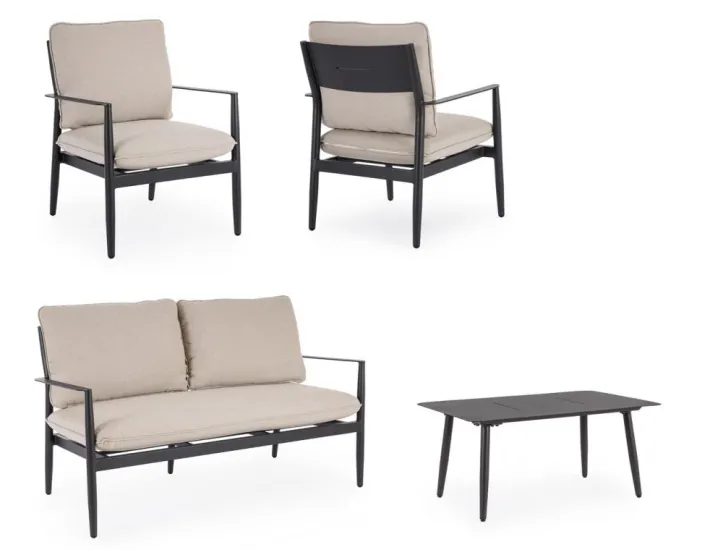 Bizzotto Salotti Completi>SET4 SALOTTO C-C NEBULA ANTRACITE YK13
