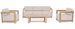 Bizzotto Salotti Completi>SET4 SALOTTO IN ALLUMINIO NATURALE- THESEUS