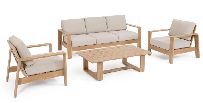 Bizzotto Salotti Completi>SET4 SALOTTO IN ALLUMINIO NATURALE- BALTIC