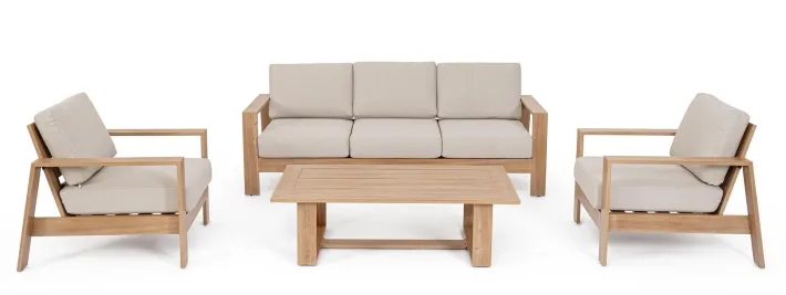 Bizzotto Salotti Completi>SET4 SALOTTO IN ALLUMINIO NATURALE- BALTIC