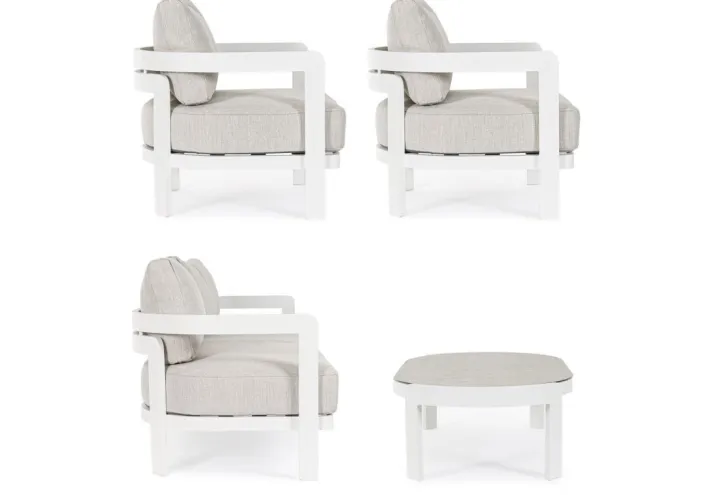 Bizzotto Salotti Completi>SET4 SALOTTO IN CORDA PER ESTERNO BIANCO WG20 - PRESLEY
