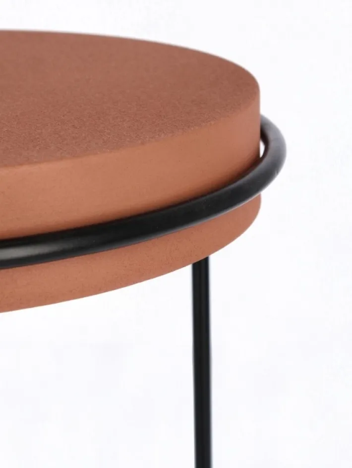 Bizzotto Tavolini>SET2 TAVOLINI IN ACCIAIO BEIGE TERRACOTTA - KETAKI