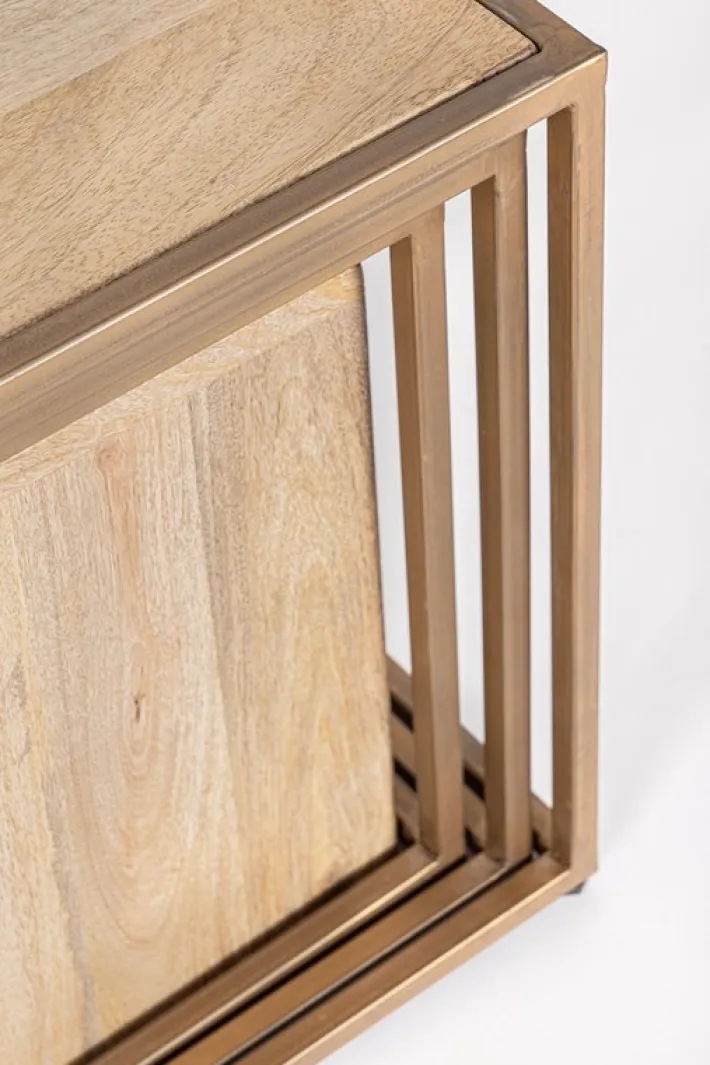 Bizzotto Tavolini>SET4 TAVOLINI IN LEGNO - JAIDEV